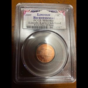 PCGS graded 2009 Lincoln bicentennial penny
